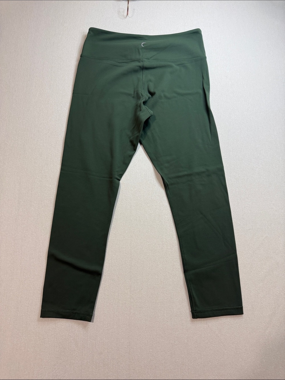 Zyia High-Waist Forest Green Leggings with Subtle Logo